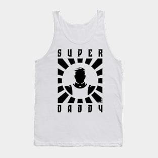 Super Daddy (Dad / Papa / Rays / Black) Tank Top